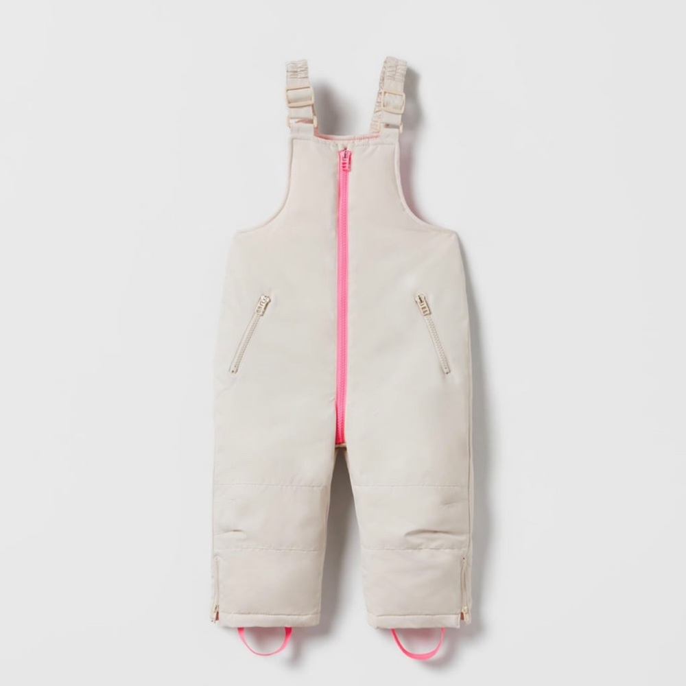 Water repellent padded snow overalls